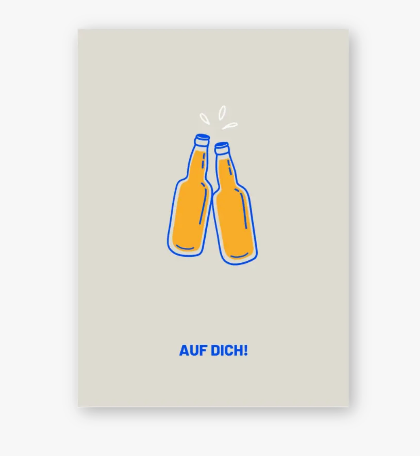 Postkarte - AUF DICH! Bier Herr&FrauHempel