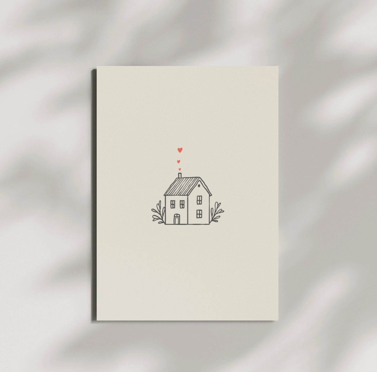 Postkarte - Haus mit Herz Herr&FrauHempel