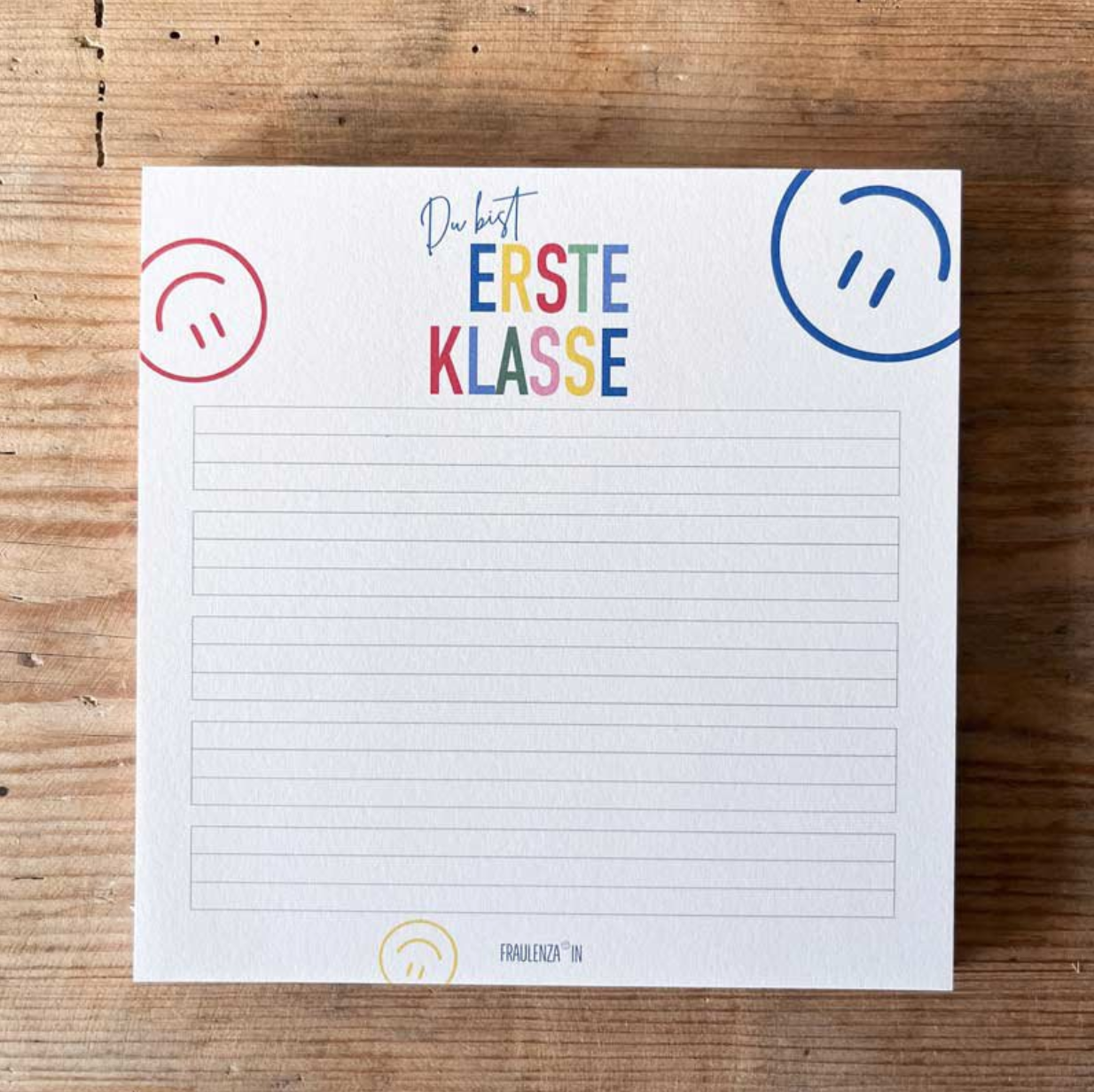 Notizblock Du bist erste Klasse