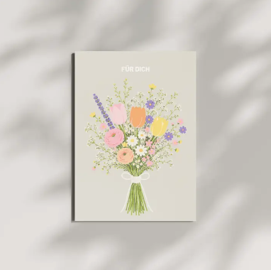 Postkarte - Blumenstrauß Herr&FrauHempel