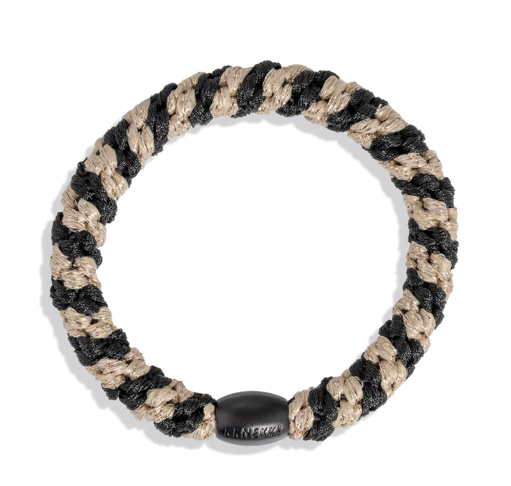 Kknekki Black-beige glitter stripe 25pcs 1836