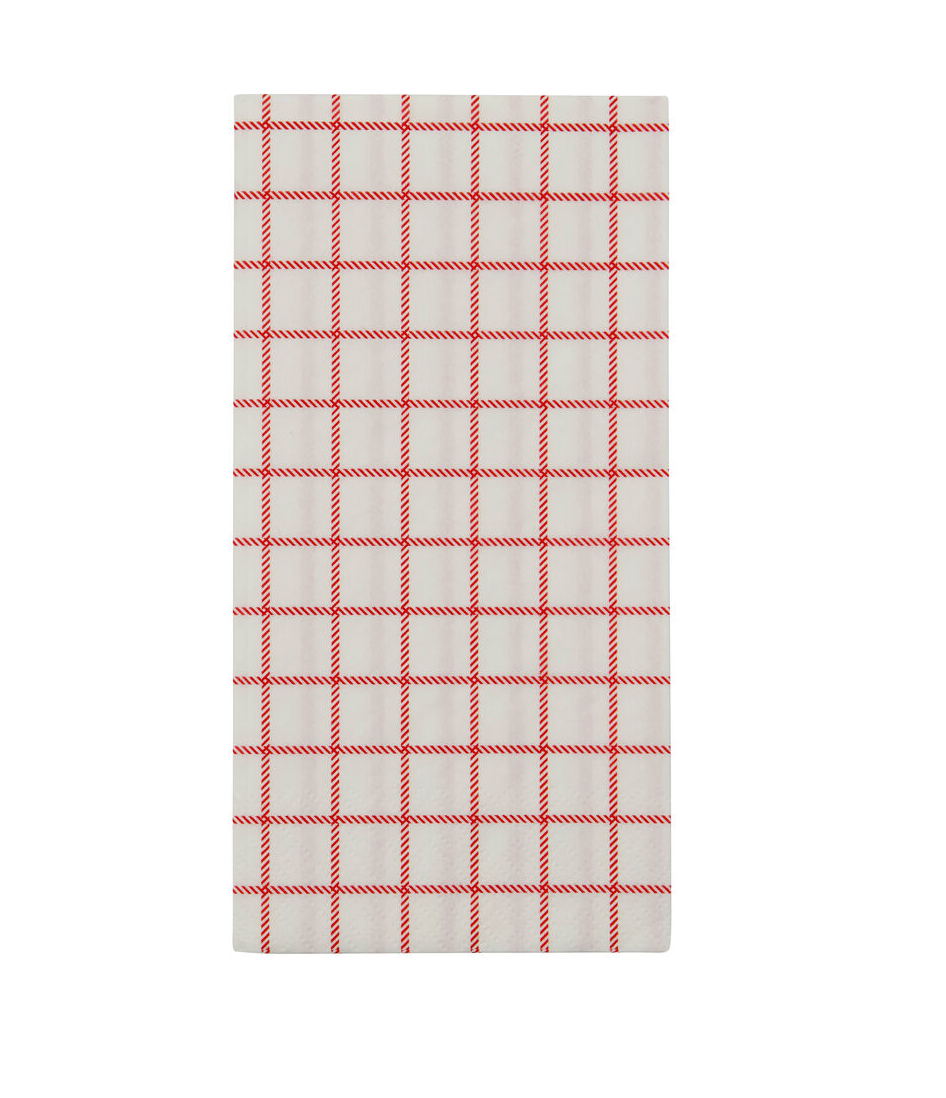 Servietten Check Weiß, Rot Nicolas Vahé
