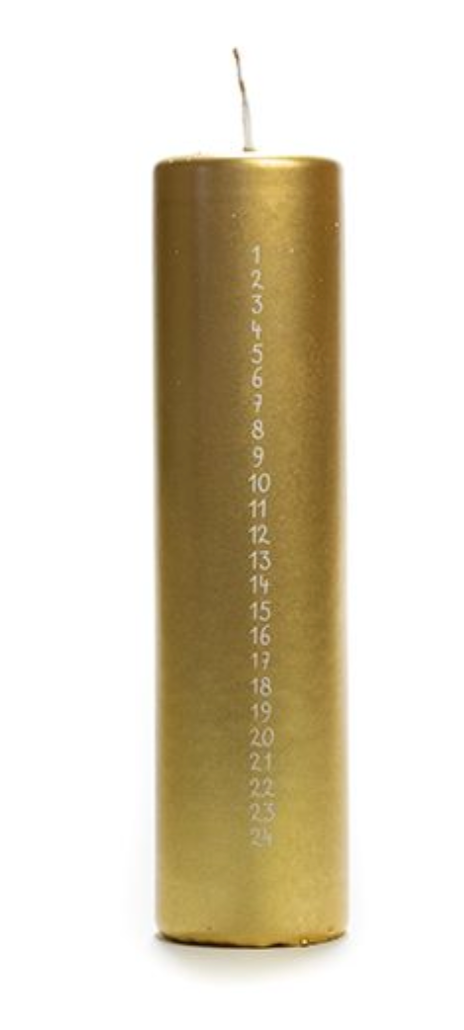Adventskerze Kerze Gold Rustik Lys 15x20cm