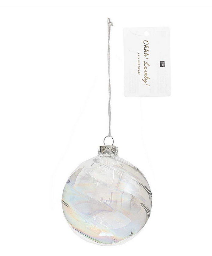 Baumschmuck Glaskugel klar-irisierend 8cm - Rico Design