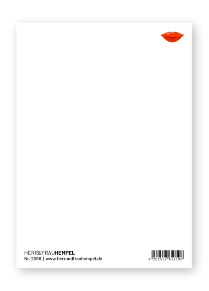 Postkarte Küssen erwünscht Herr&FrauHempel