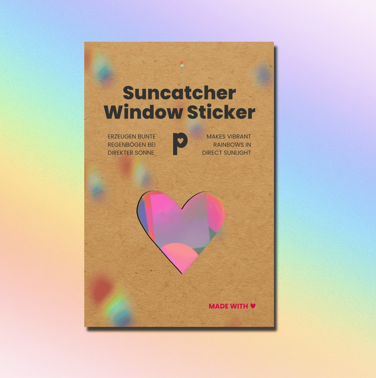 Sonnenfänger Fensteraufkleber Herz, Sonnenfänger Aufkleber Plottkowski