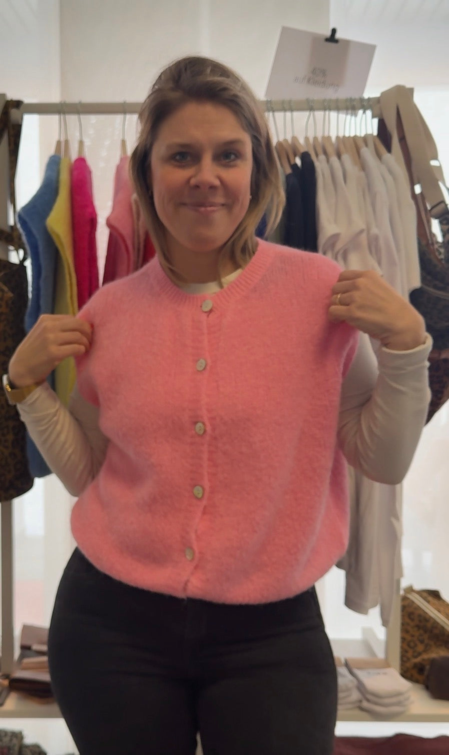 Ärmellose Weste Rosa