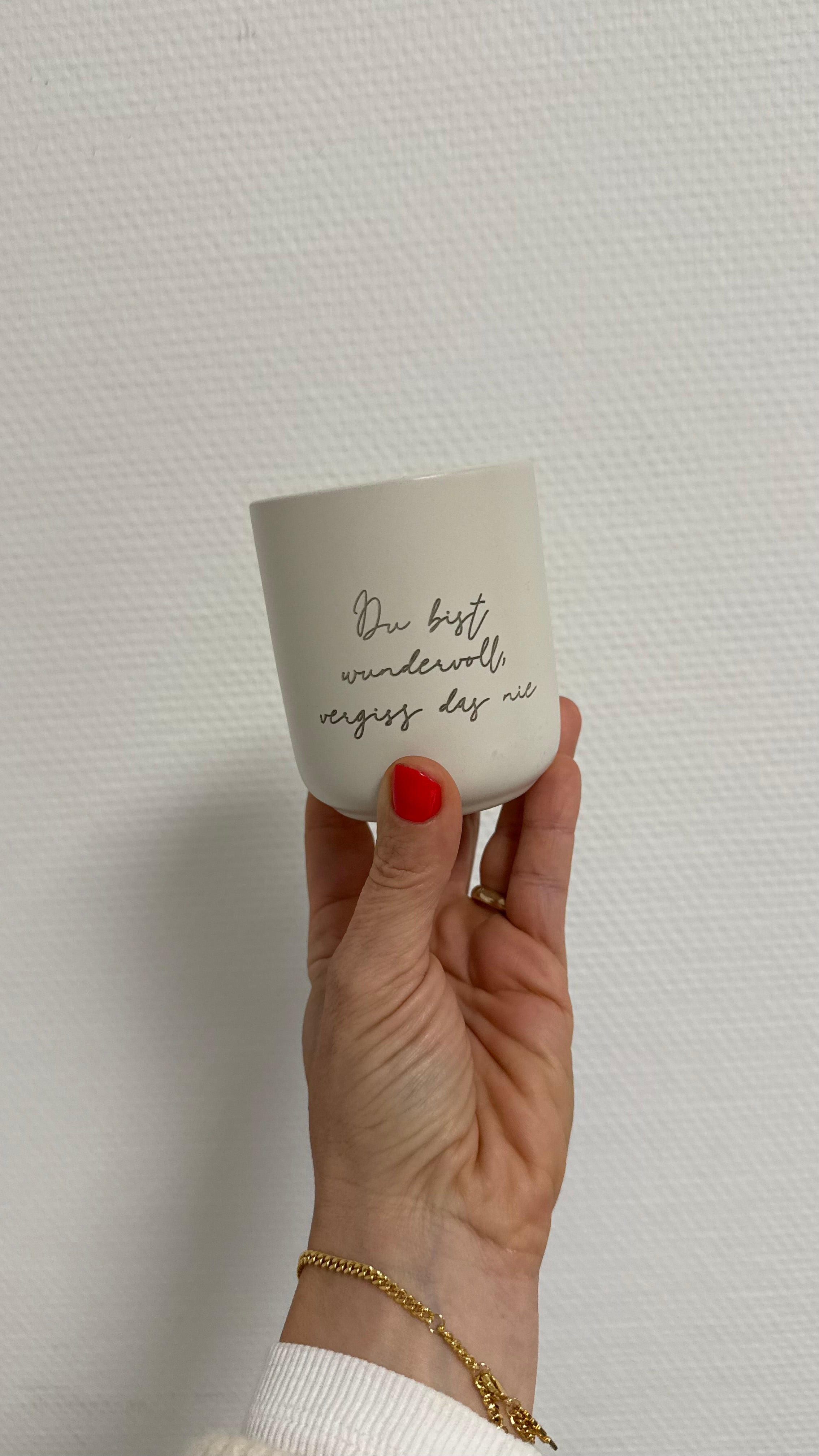 Du bist wundervoll, vergiss das nie Becher graviert Keramiktasse