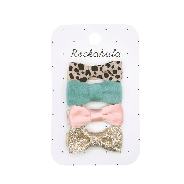 Leopard Love Mini Bow Clips Rockahula