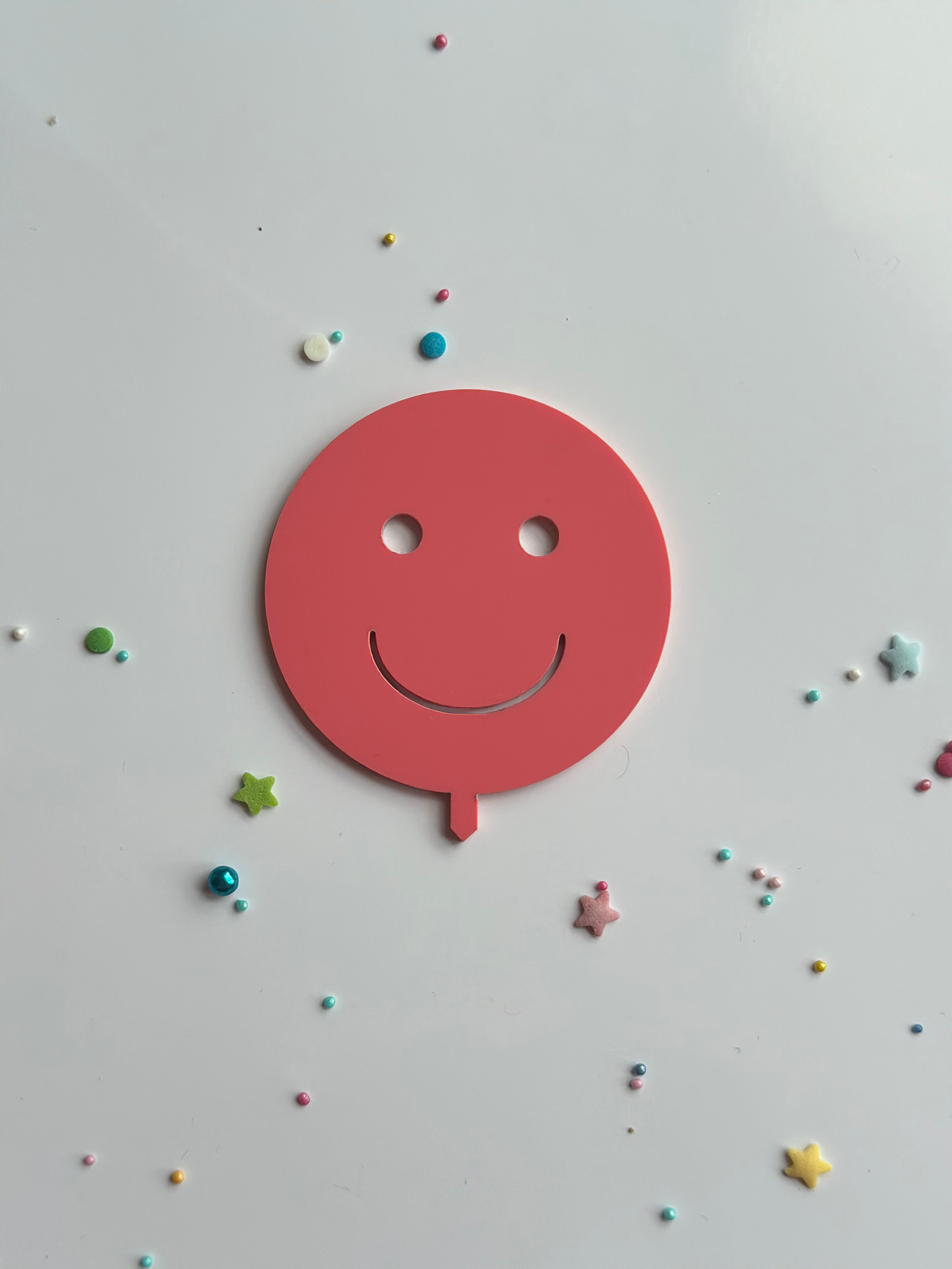Caketopper Acryl Smiley