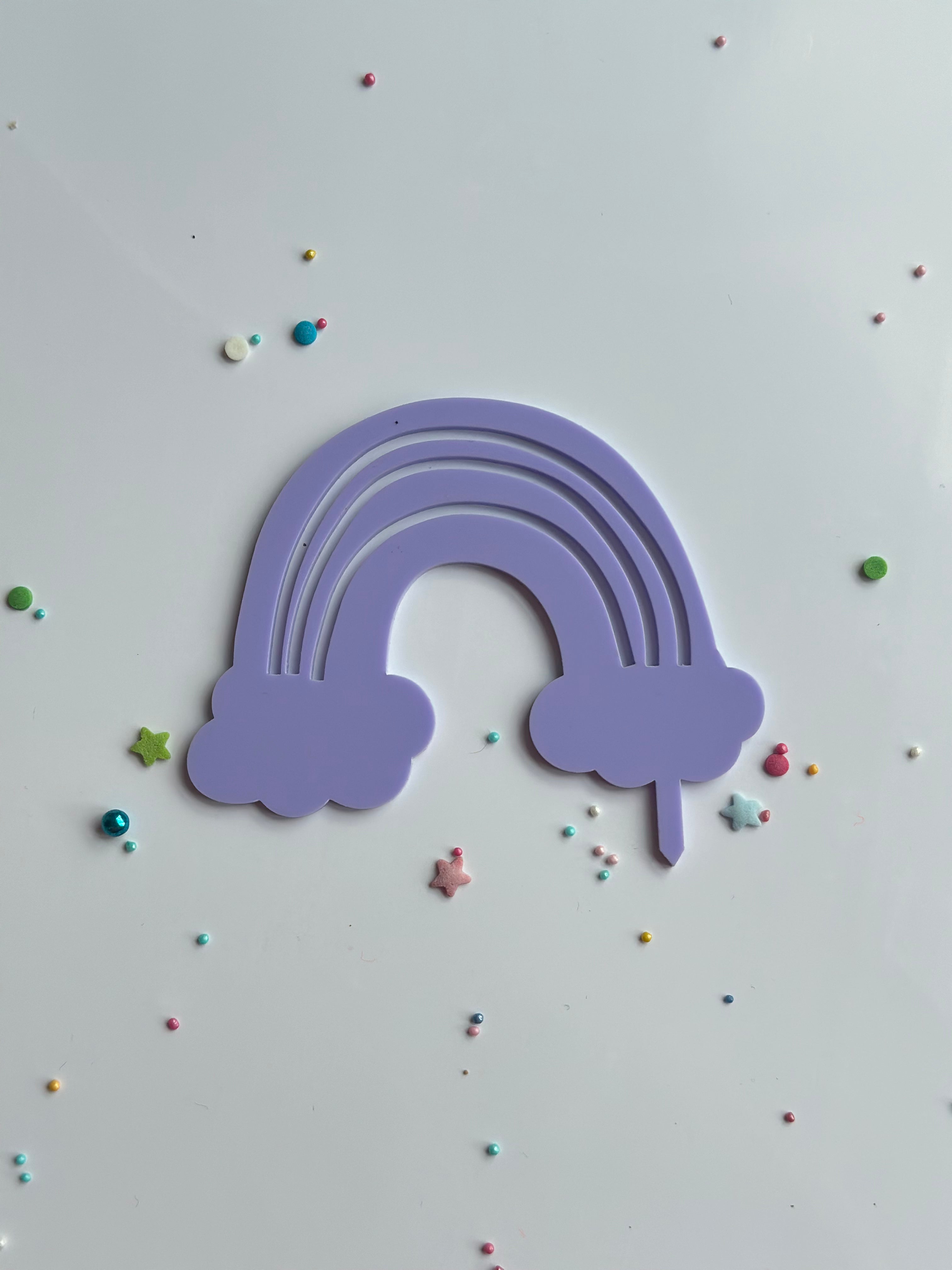 Caketopper Acryl Regenbogen