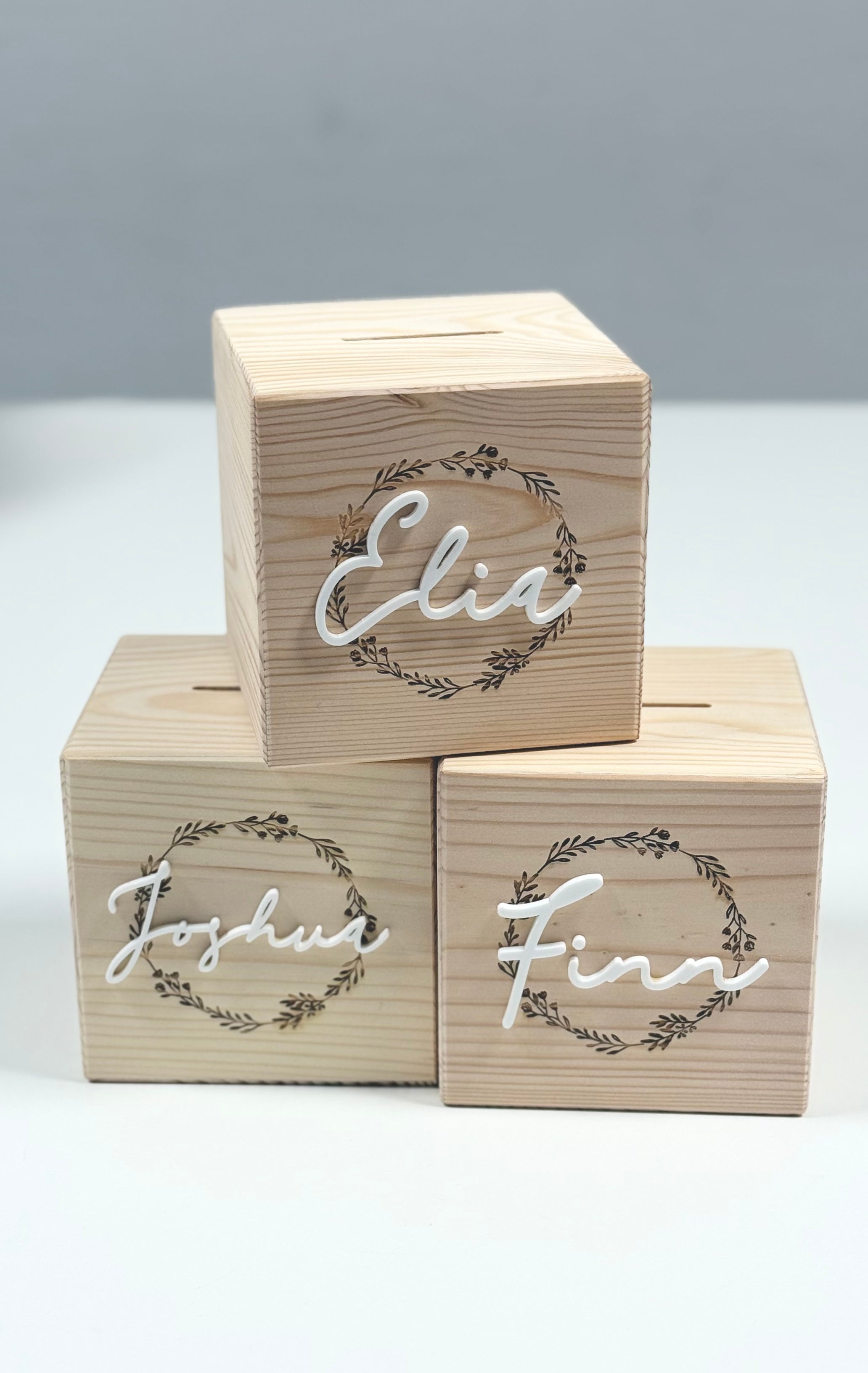 Spardose Acryl Personalisiert I Holzspardose