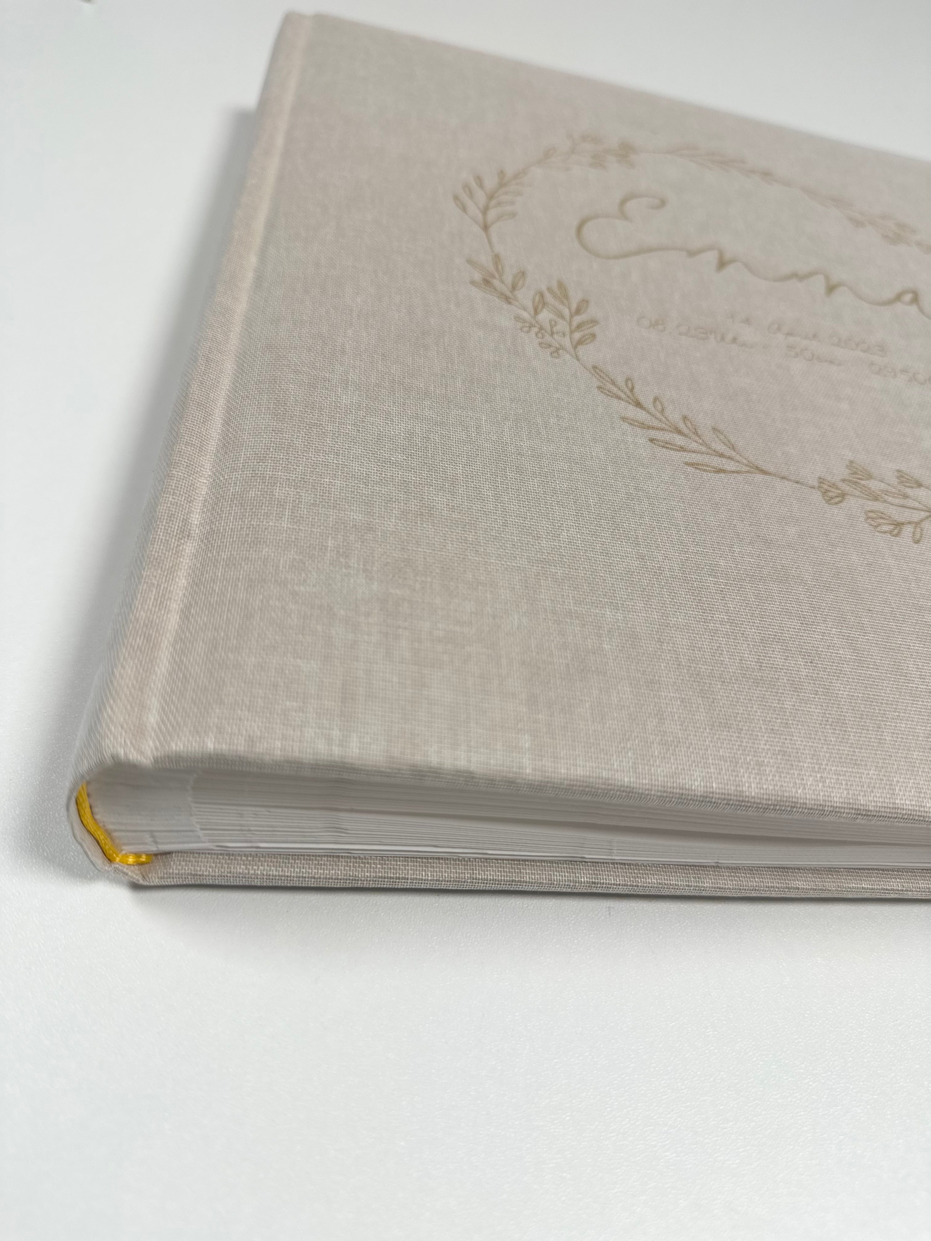 Fotoalbum Erinnerungsalbum Geburtsdaten Personalisiert | Album Leineneinband Geburt Taufe Geburtstag