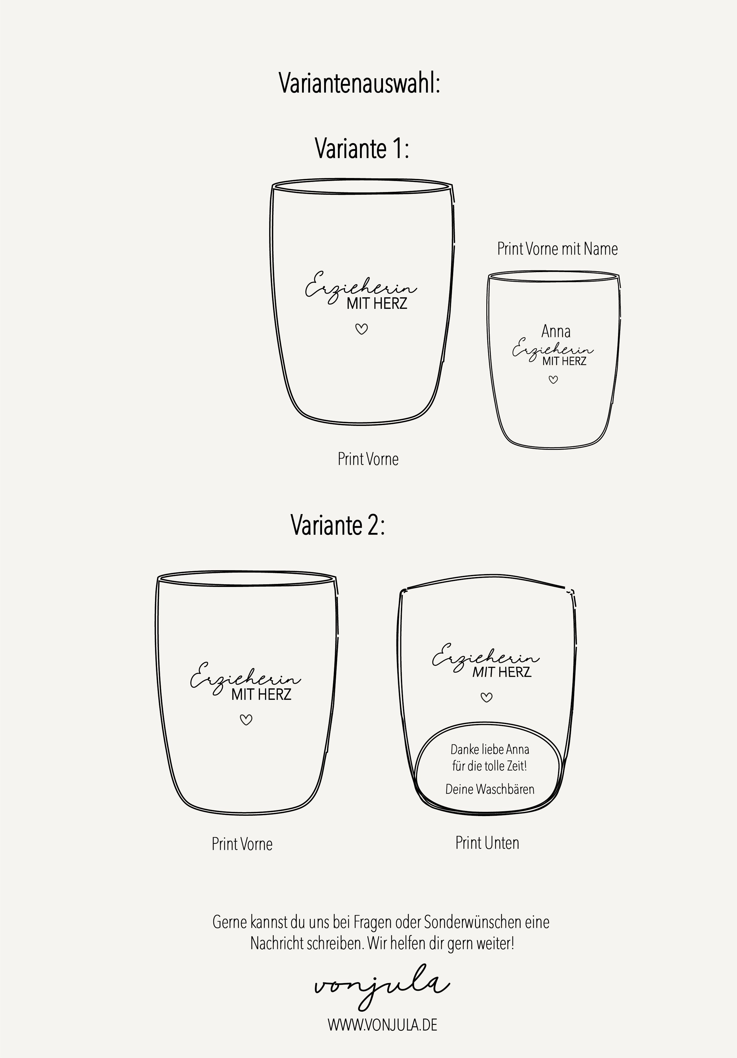 Erzieher/in Individueller Becher graviert Keramiktasse Erzieherin mit Herz mit Namen personalisiert Weihnachtsgeschenk Erzieherin Abschiedsgeschenk