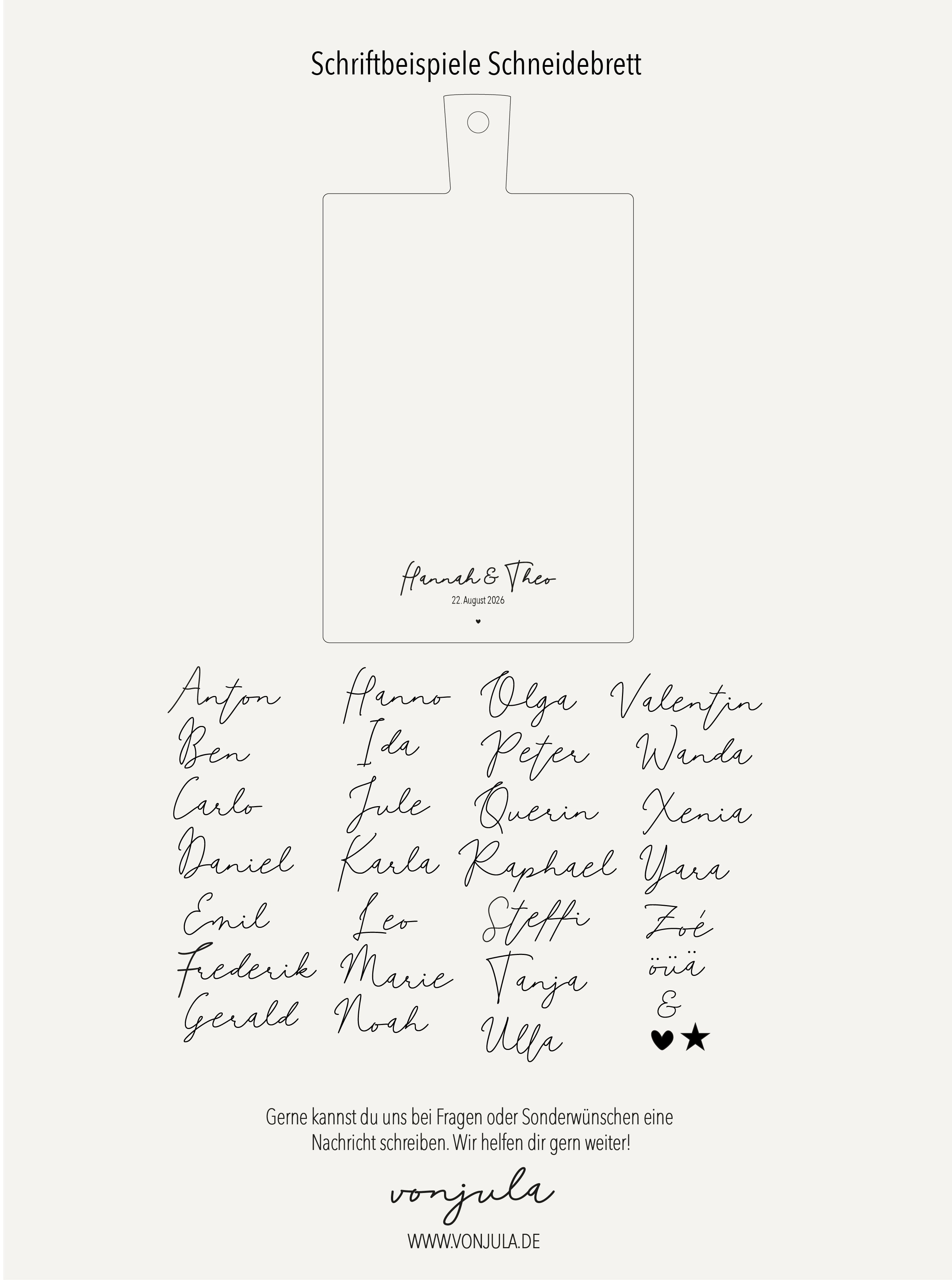 Schneidebrett Personalisiert Eckig Hochzeitsgeschenk