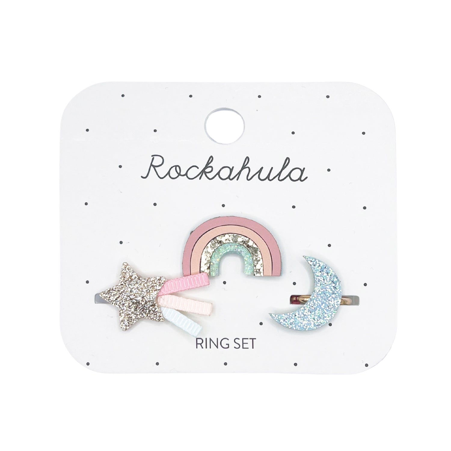 Shimmer Rainbow Ring Set Rockahula