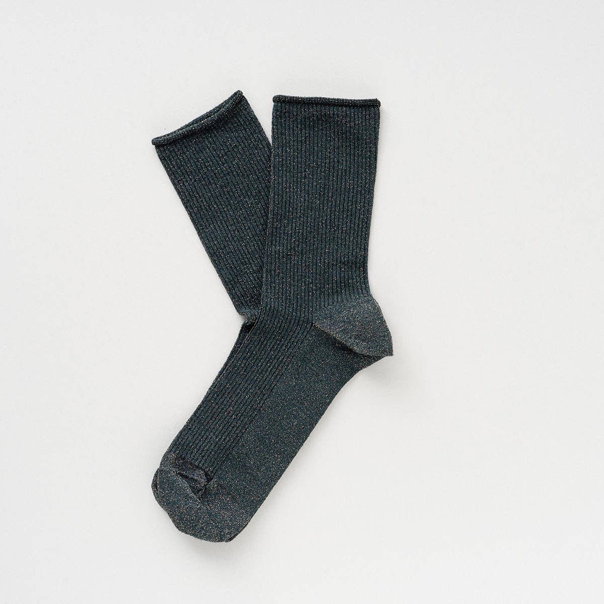 KLUE Glitzer-Lurex-Socken aus umweltfreundlichem Lyocell | Grün: 36-40