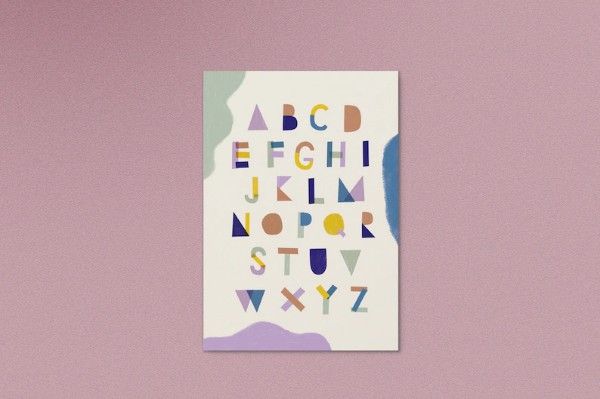 Postkarte ABC / Einschulung