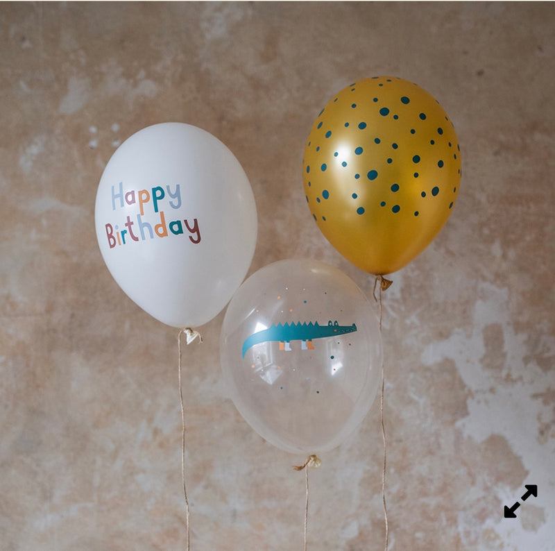 Ballons Happy Birthday (Serie Adventure) aus 100% Naturkautschuk