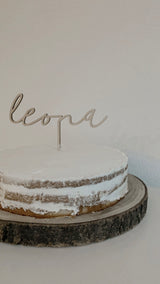 Caketopper Persoanlisiert aus Holz mit Namen (+Zahlen)