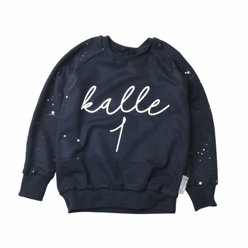 BIRTHDAY SWEATER NAME + NUMBER STAR DUST