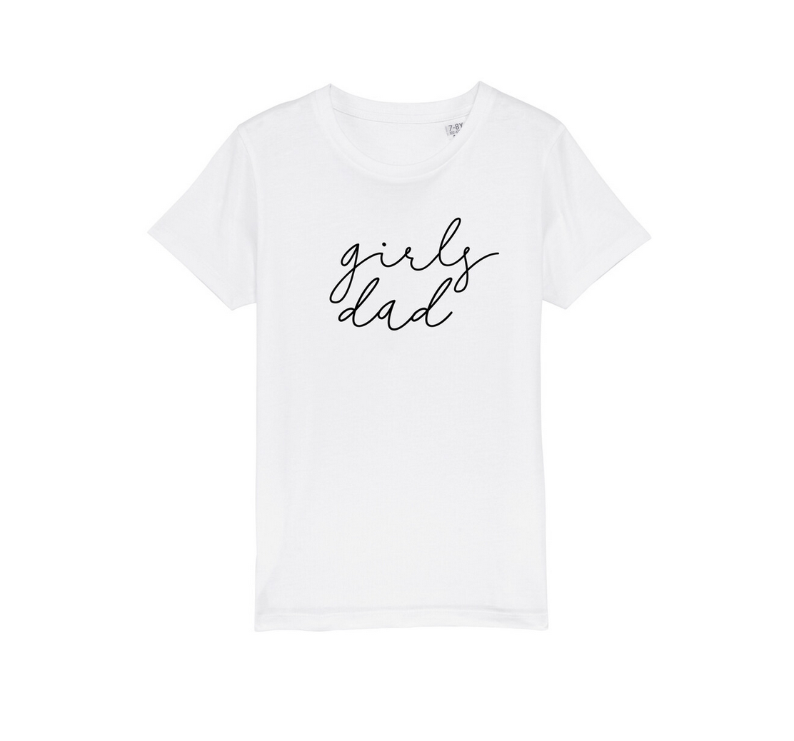 GIRLS DAD Tshirt weiß