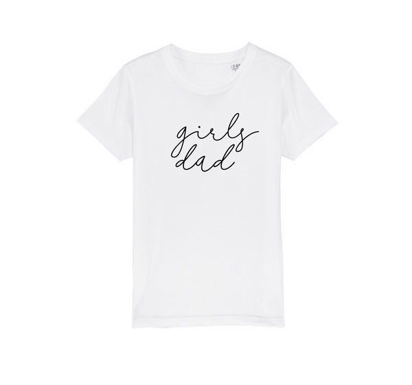 GIRLS DAD TEE NAME WHITE