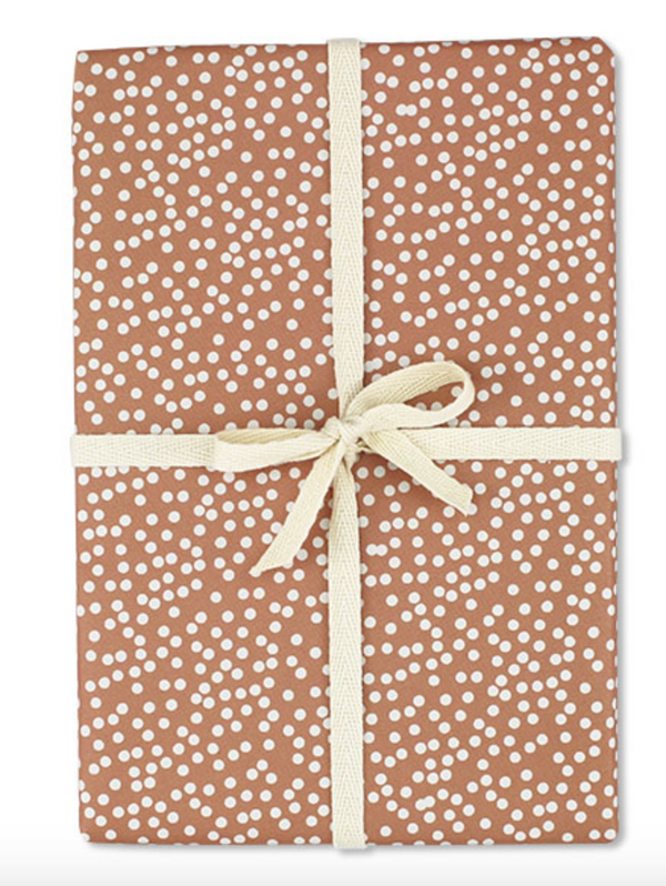 Geschenkpapier Punkte Koralle