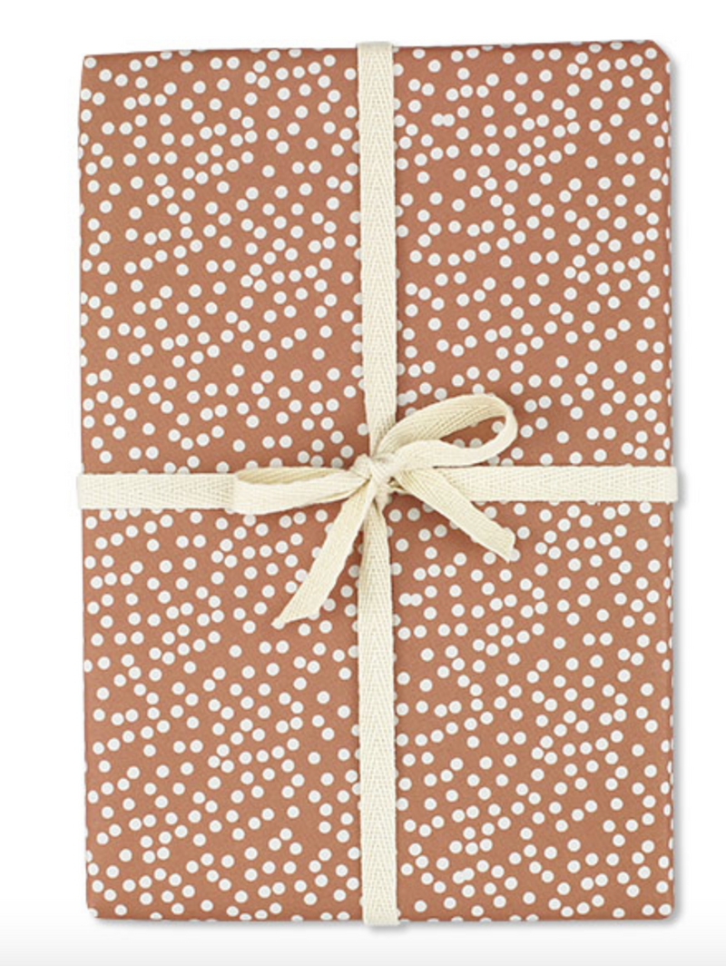 Geschenkpapier Punkte Koralle