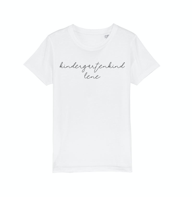 KINDERGARTENKIND + NAME #1 TEE WHITE