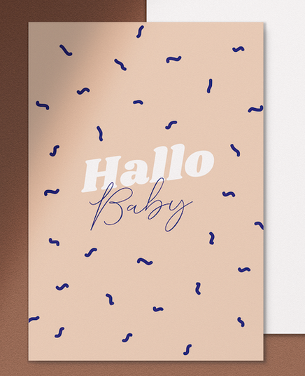 Postkarte Hallo Baby