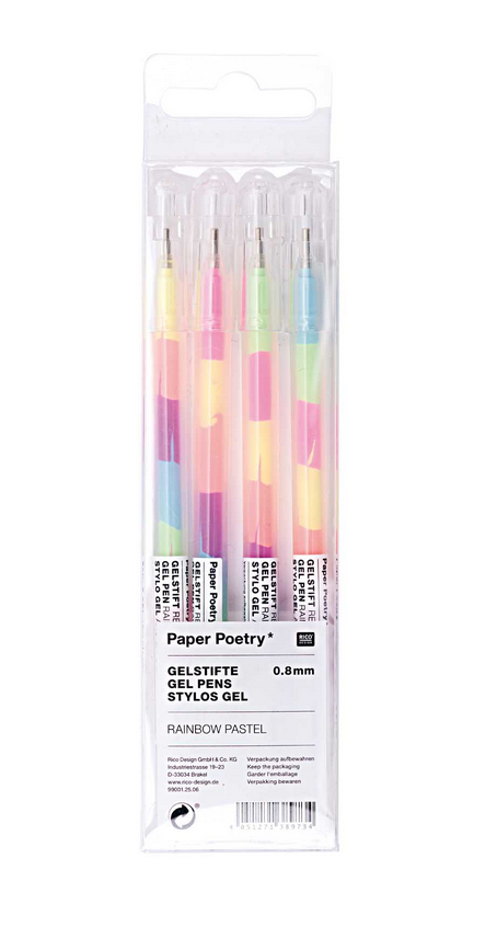 Gelstifte Regenbogen Pastell Paper Poetry