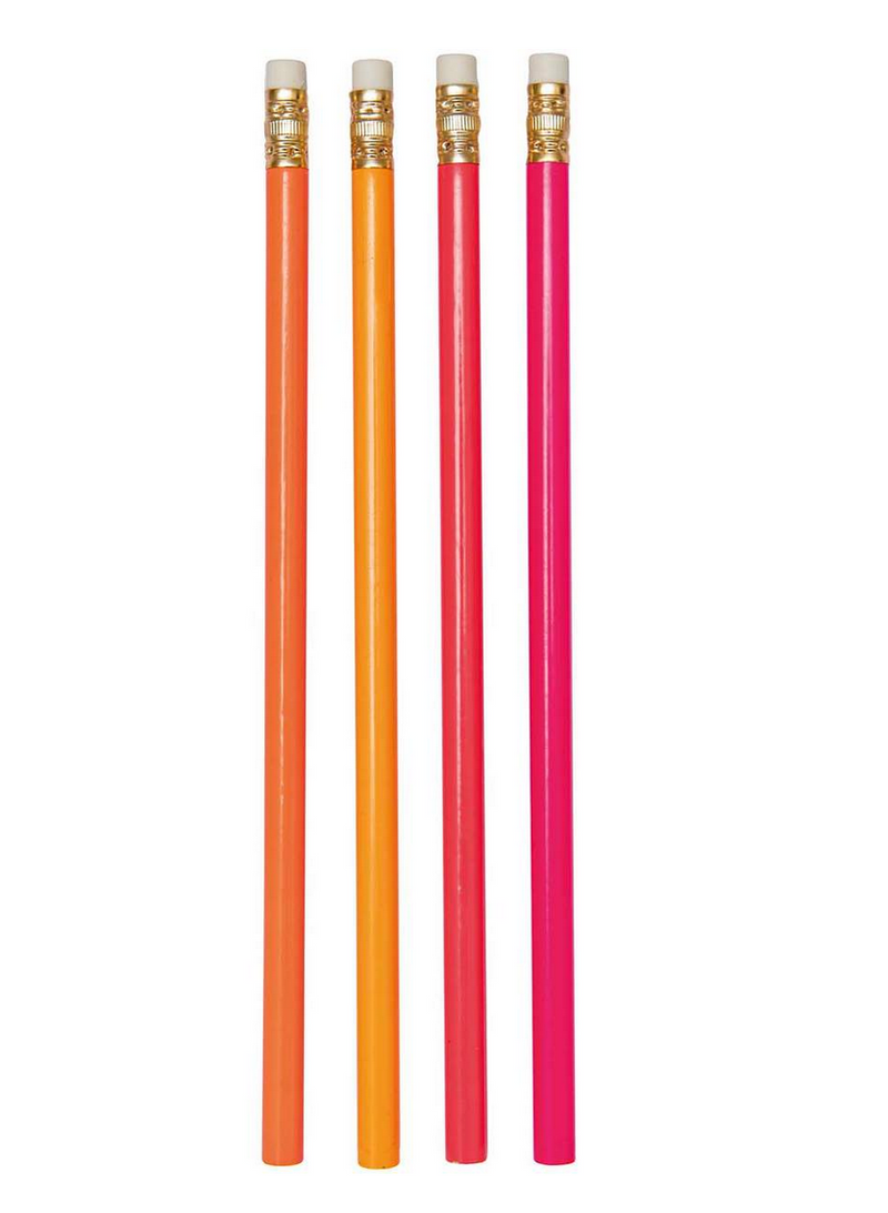 Bleistifte mit Radiergummi Pink-Mix 4er Set Paper Poetry