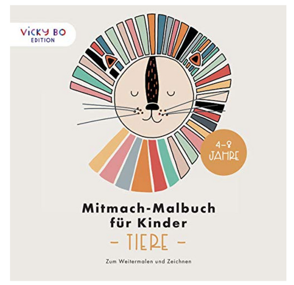 Mitmach-Malbuch für Kinder - TIERE: Zum Weitermalen und Zeichnen
