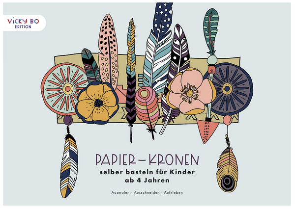 Papier-Kronen selber basteln für Kinder - Ausmalen - Ausschneiden - Aufkleben