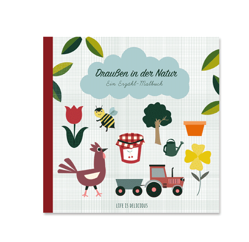Draußen in der Natur Malbuch