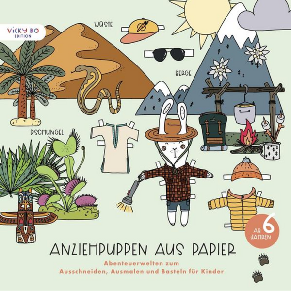 Anziehpuppen aus Papier. Abenteuerwelten zum Ausschneiden, Ausmalen und Basteln