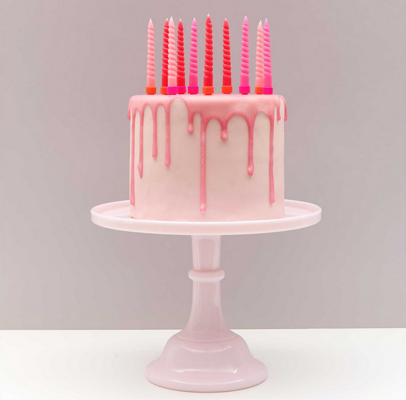 Let's Party Spiral Kerzen Mix 10 Stück Pink Mix