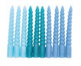 Let's Party Spiral Kerzen Mix 10 Stück Blau Mix