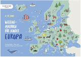 Wissens-Malbuch für Kinder - EUROPA Landschaften, Tiere und typische Dinge zum Ausmalen. 6-12 Jahre