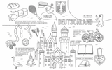 Wissens-Malbuch für Kinder - EUROPA Landschaften, Tiere und typische Dinge zum Ausmalen. 6-12 Jahre
