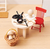 Rico Design Miniatur Kochutensilien Premium schwarz 7teilig I Wichtelzubehör