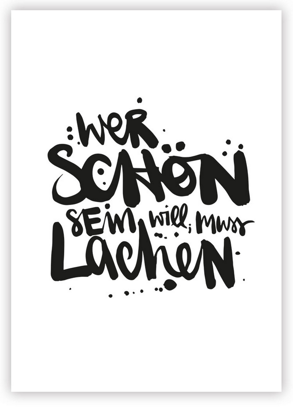 Postkarte Wer schön sein will