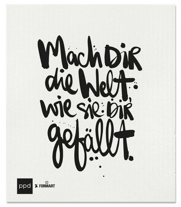 Mach dir die Welt Schwammtuch