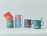 Becher mit Griff Brother Blue Tasse Design Letters