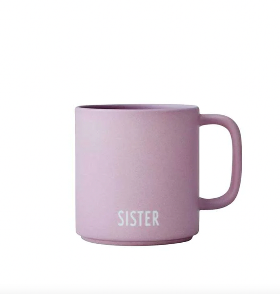 Becher mit Griff Sister Lilac Tasse Design Letters