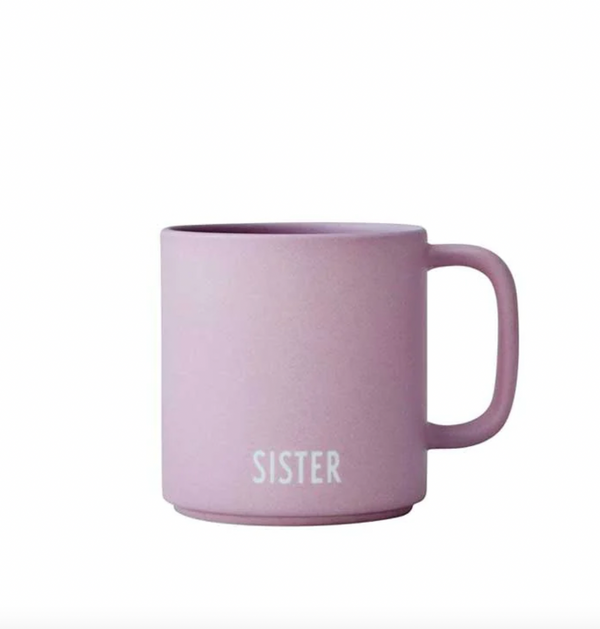 Becher mit Griff Sister Lilac Tasse Design Letters