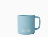 Becher mit Griff Brother Blue Tasse Design Letters