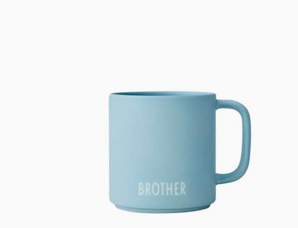 Becher mit Griff Brother Blue Tasse Design Letters