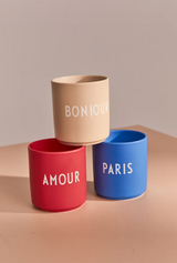 Becher AMOUR Rot Design Letters